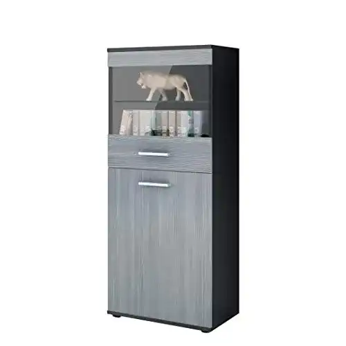 Die beste Vitrinenschrank Vladon Vitrine Almada, Korpus in Schwarz matt 2026 Test Bestseller Vitrinenschrank Vladon Vitrine Almada, Korpus in Schwarz matt