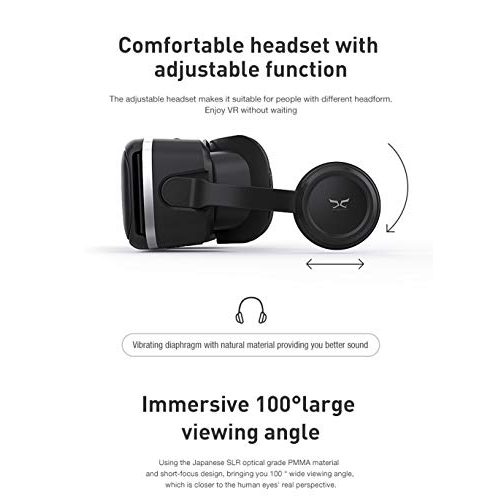 VR-Brille FIYAPOO VR Brille mit Kopfhörern