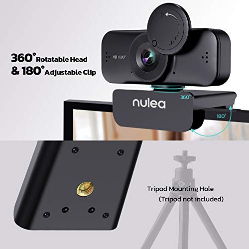 Webcam Nulea C902 mit Mikrofon für PC/Laptop, HD 1080P