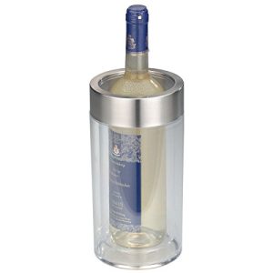Weinkühler axentia Flaschenkühler transparent, doppelwandig