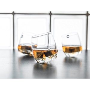 Whiskyglas Gravidus 6 x Bar Rocking Whisky Glas, runder Boden