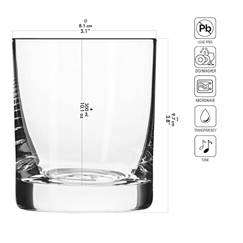 Whiskyglas Krosno Whisky-Gläser Tumbler, Set von 6, 300 ML