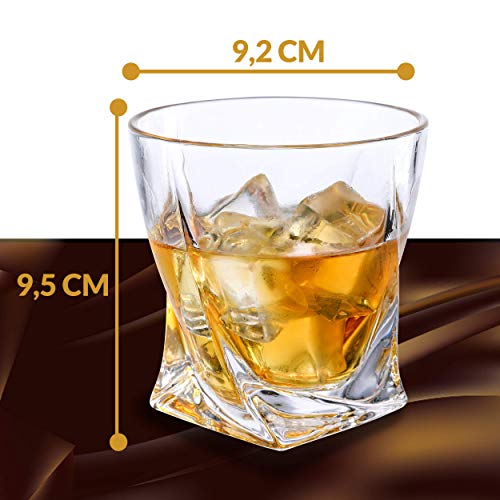 Whiskyglas Praknu Whiskey Gläser 4er Set mit Geschenkbox