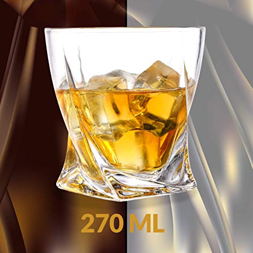 Whiskyglas Praknu Whiskey Gläser 4er Set mit Geschenkbox