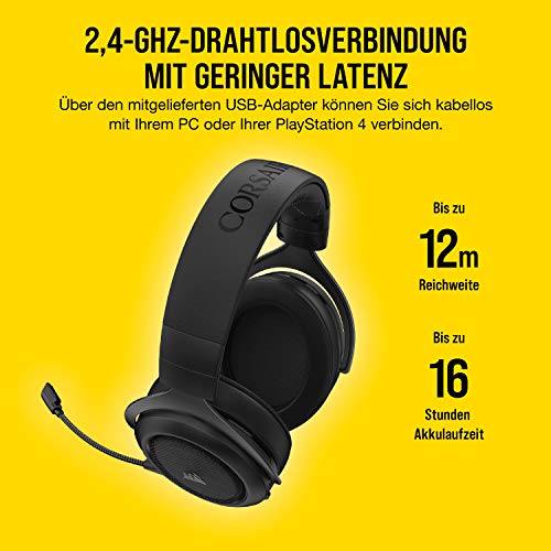 Wireless-Headset Corsair HS70 Pro, Gaming, 7.1 Surround Sound