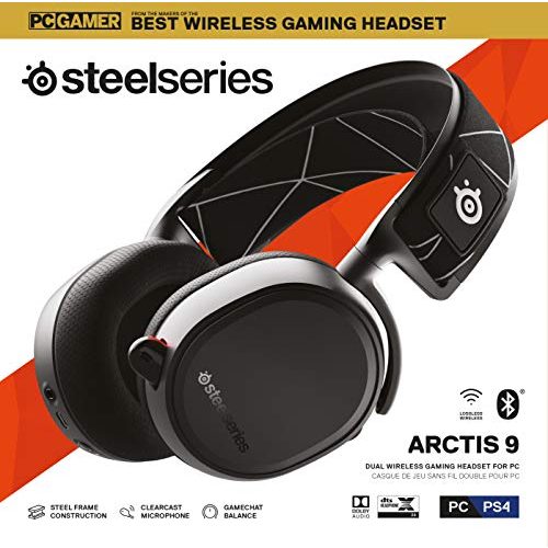 Wireless-Headset SteelSeries Arctis 9, Dual-kabellos, Gaming