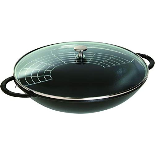 Die beste wok staub gusseisen inkl glasdeckel gittereinsatz o 37 cm Bestsleller kaufen