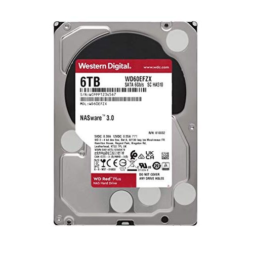 6TB-HDD Western Digital WD Red Plus 6 NAS Festplatte HDD SATA