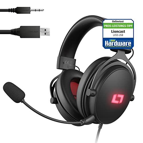 Die beste 7 1 headset lioncast lx55 pro led rgb gaming headset Bestsleller kaufen
