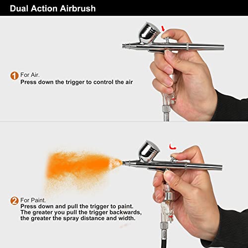 Airbrush-Set Forever Speed Airbrush Kompressor Set Dual Action