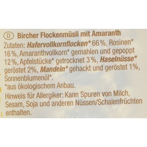 Amaranth-Müsli Allos Birchermüsli mit Amaranth, 2 kg