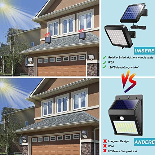 Außenleuchte BENMA Solarlampen für Außen, 56 LED, IP65