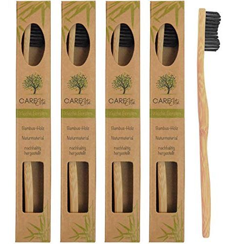 Die beste bambus zahnbuerste careelite 4er pack holzzahnbuerste Bestsleller kaufen