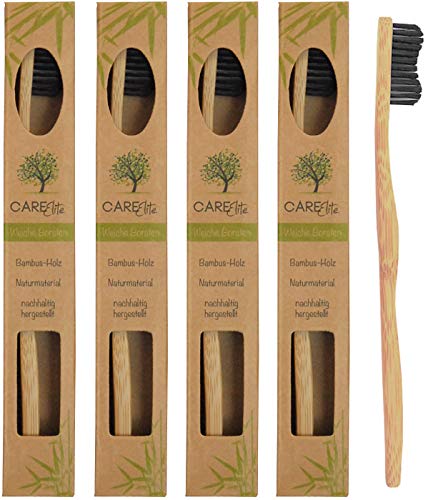 Die beste bambus zahnbuerste careelite 4er pack holzzahnbuerste Bestsleller kaufen
