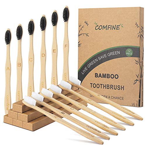 Die beste bambus zahnbuerste comfine bambus zahnbuersten 12 pack Bestsleller kaufen