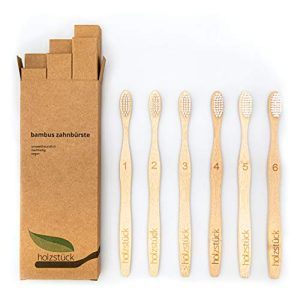 Bambus-Zahnbürste holzstück 6er Pack Bambus Zahnbürsten hart