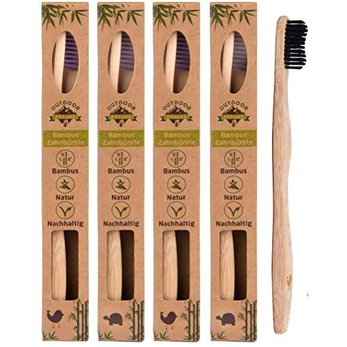 Die beste bambus zahnbuerste outdoor freakz 4er pack Bestsleller kaufen