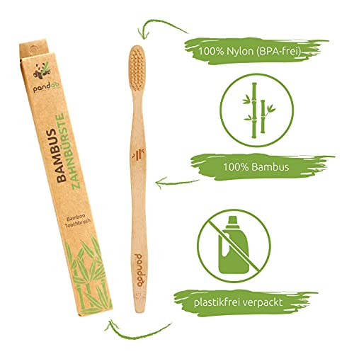 Bambus-Zahnbürste pandoo 4er-Sparset umweltfreundlich