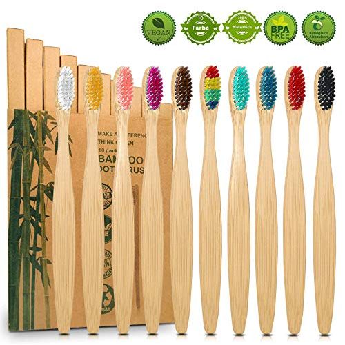 Die beste bambus zahnbuerste sumshy 10er pack bambus zahnbuersten Bestsleller kaufen