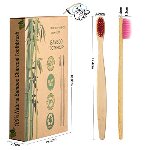 Bambus-Zahnbürste Sumshy 10er Pack Bambus Zahnbürsten