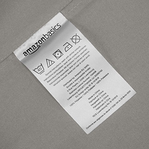 Bettwäsche mit Übergröße Amazon Basics Mikrofaser, Set, Taupe