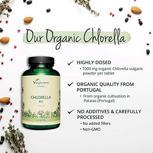 Bio-Chlorella Vegavero CHLORELLA BIO Presslinge ® 1000 mg