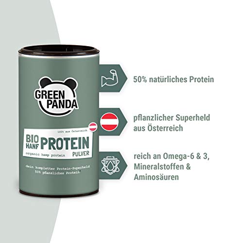 Bio-Hanfprotein Green Panda ® mit 50g pflanzlichem Eiweiß, 175g