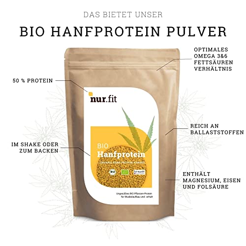 Bio-Hanfprotein Nurafit nur.fit by BIO Hanfprotein-Pulver 500g