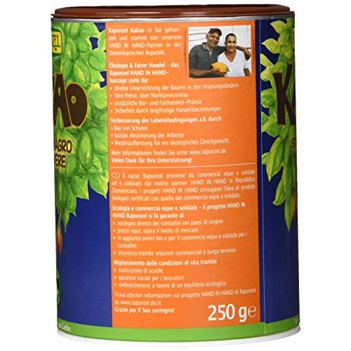 Bio-Kakaopulver Rapunzel Kakaopulver stark entölt HIH, 250 g