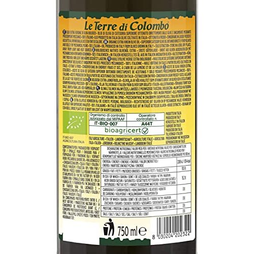 Bio-Olivenöl Le Terre di Colombo, Natives Extra, 0,75 l