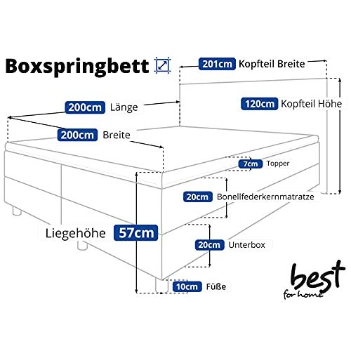 Boxspringbett 200 x 200 cm Best For You Boxspringbett Neo First