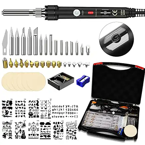 Brandmalkolben ockered Brandmalerei Lötkolben Set, 52 in 1