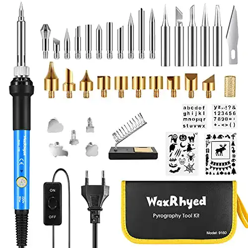 Brandmalkolben WaxRhyed Brandmalerei Lötkolben Set 40PCS