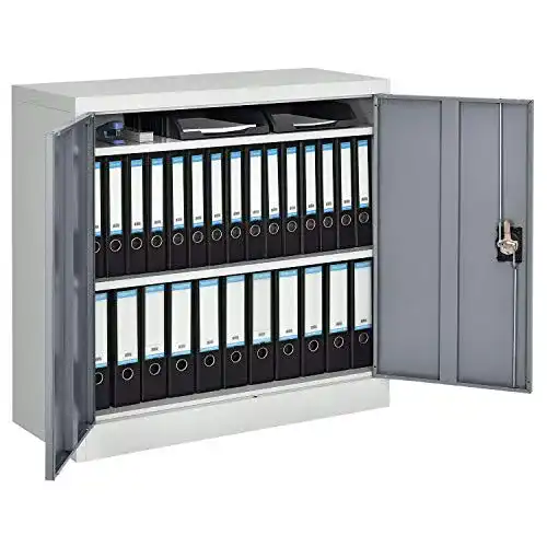 Büroschrank Juskys Aktenschrank Office 90 x 90 cm, Metallschrank