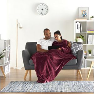 Decke mit Ärmeln Amazon Basics, Fleece & Fußbeutel, 170 x 200