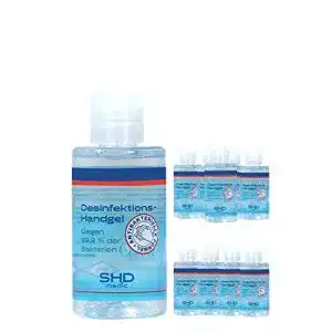 Desinfektionsgel für unterwegs SHD Handels GmbH, 10x je 60ml