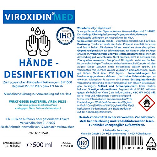 Desinfektionsmittel (500ml) VIROXIDIN Med Desinfektionsmittel