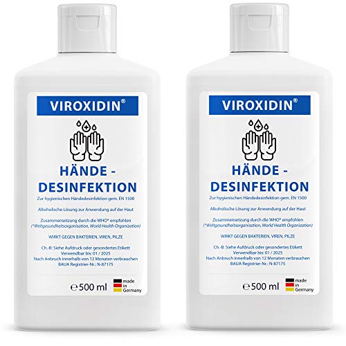 Die beste desinfektionsmittel mit alkohol viroxidin haende 2x 500ml Bestsleller kaufen