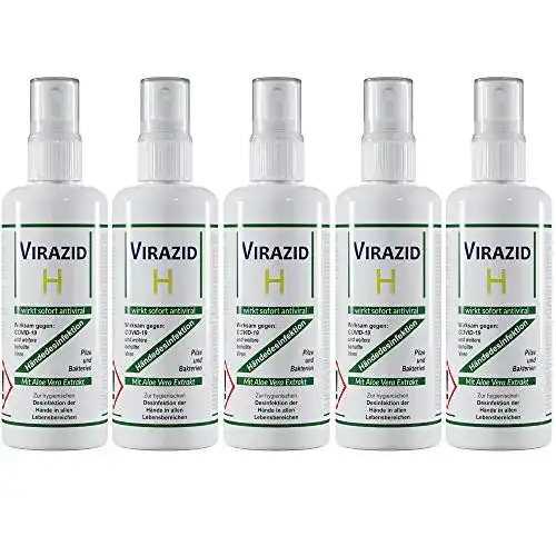 Desinfektionsmittel mit Aloe Vera Deuba, Virazid H 5x 100 ml