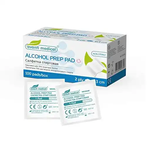 Desinfektionstücher (einzeln verpackt) Avanti Medical, 100 Stück
