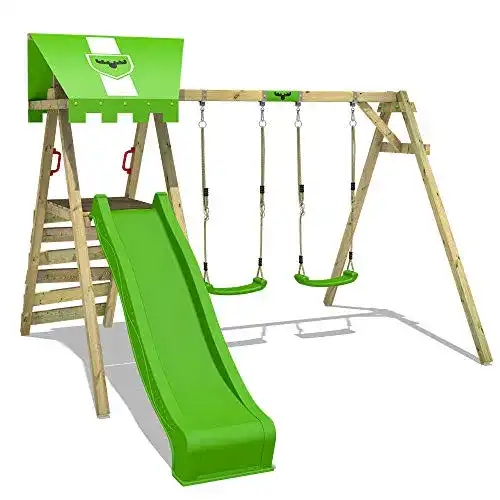 Doppelschaukel mit Rutsche Fatmoose Kinderschaukel JollyJess