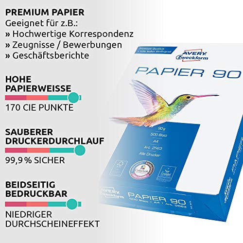 Druckerpapier AVERY Zweckform 2563 Drucker-/Kopierpapier