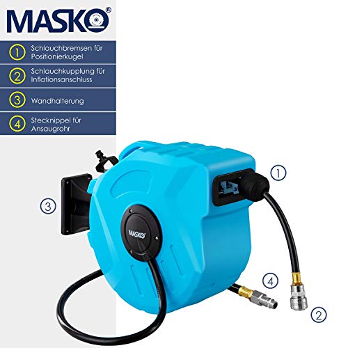 Druckluftschlauch-Aufroller 20m Masko ® automatisch 1/4″