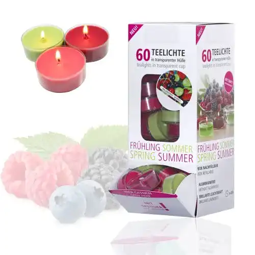 Duft-Teelichter Smart Planet Candelo 60er Set Waldbeere