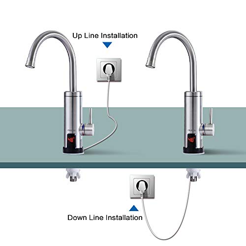 Elektrischer Wasserhahn PUDIN, LED Temperaturanzeige