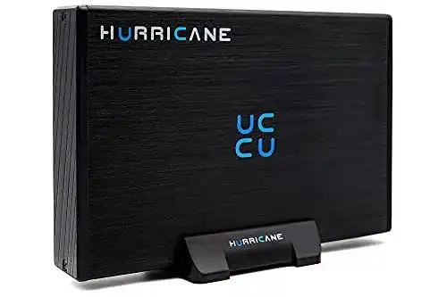 Externe Festplatte (10TB) Hurricane GD35612 10TB Aluminium