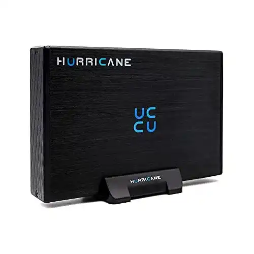 Externe Festplatte (10TB) Hurricane GD35612 10TB Aluminium