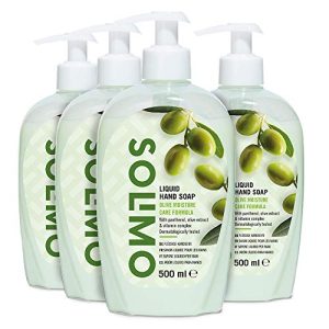 Flüssigseife Olive Solimo Amazon-Marke: Flüssige Handseife, 4er