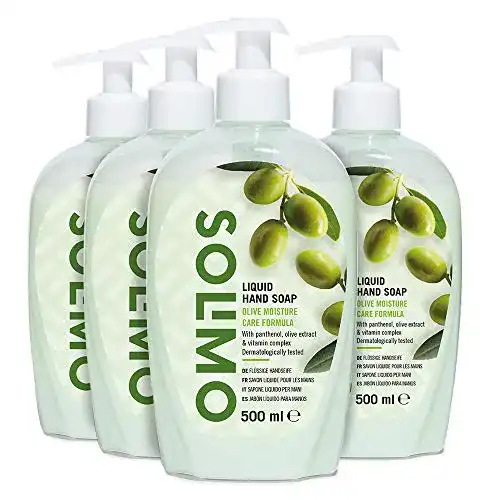 Flüssigseife Olive Solimo Amazon-Marke: Flüssige Handseife, 4er