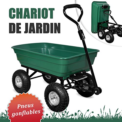 Gartenwagen Deuba Gartenkarre 300 kg Kunststoff Kippfunktion